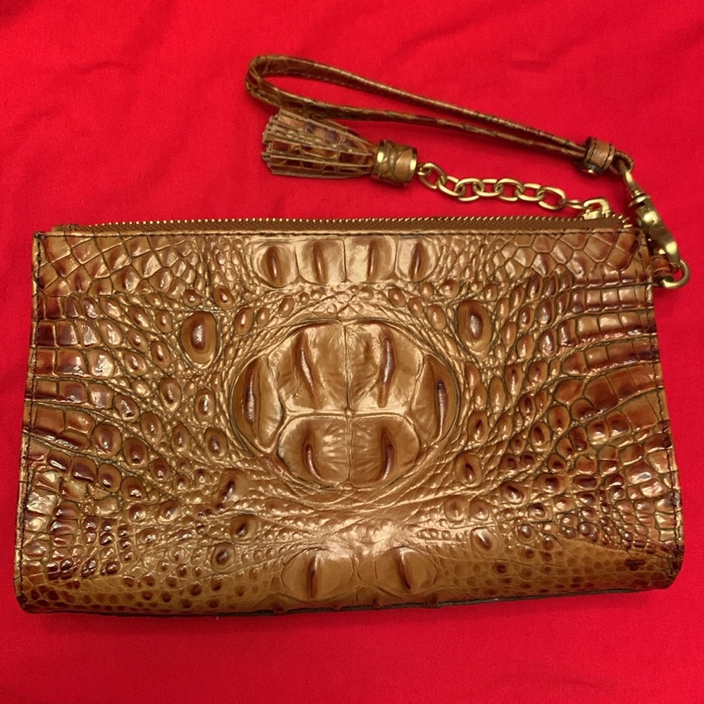 Brahmin wristlet
Used but great condition
9 inches by 5 1/2 inches - Picture 2 of 6